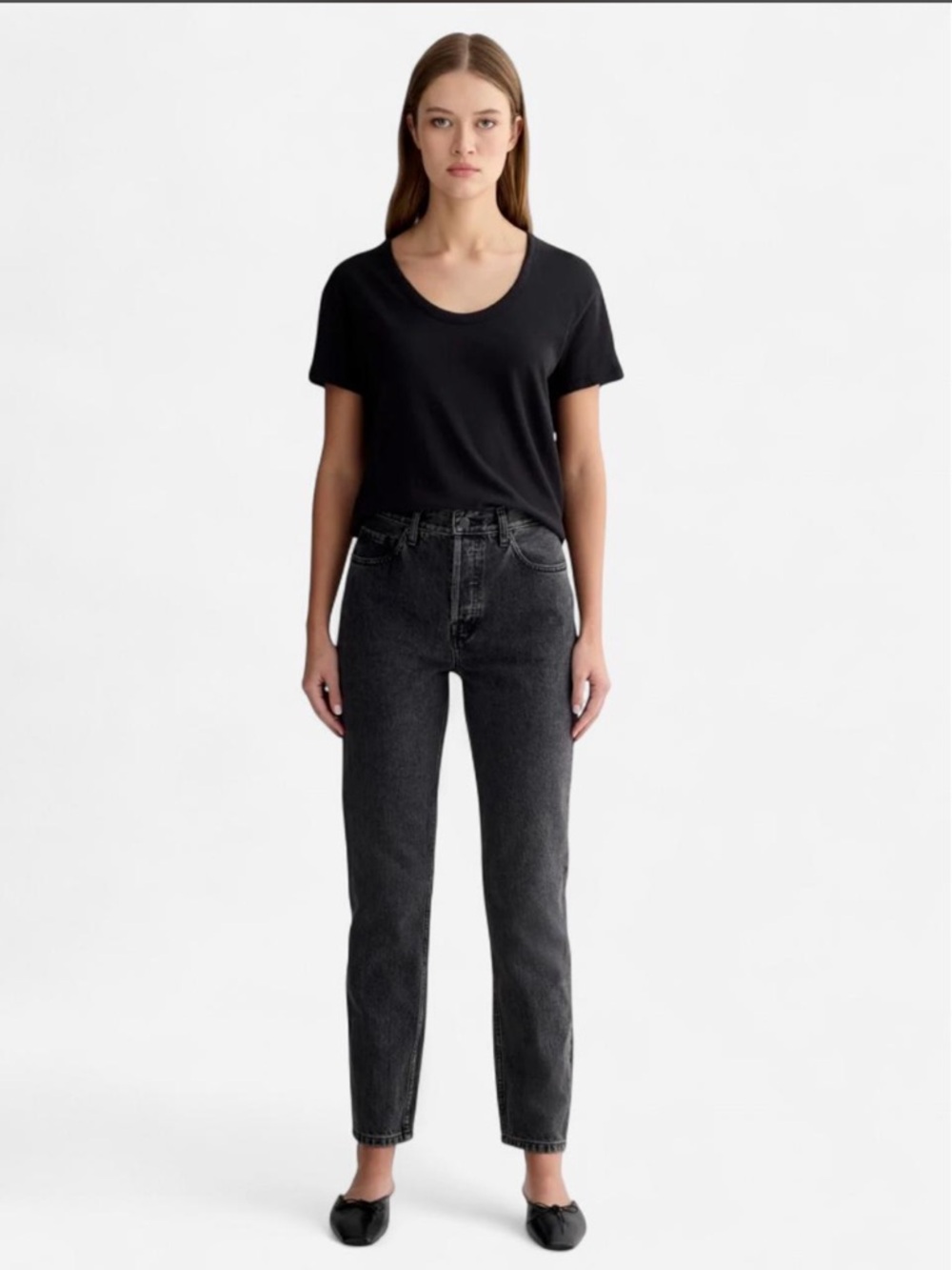Everlane The 90’s Cheeky Jean in washed black- Size 27 - New with tags